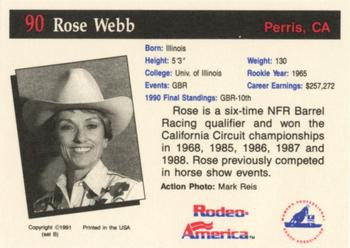 1991 Rodeo America Set B #90 Rose Webb Back